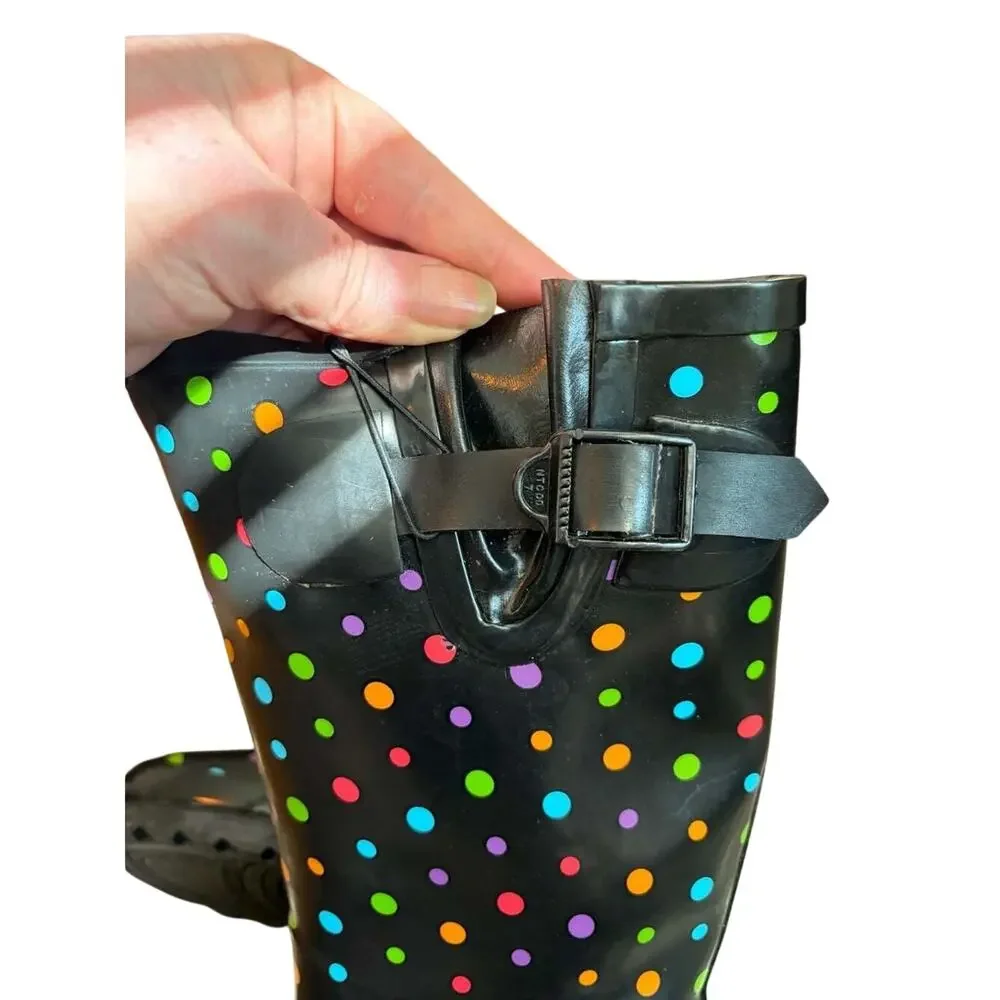 Western Chief Women's Ditsy Dots Multi-Color Polka Dot Rain Boots